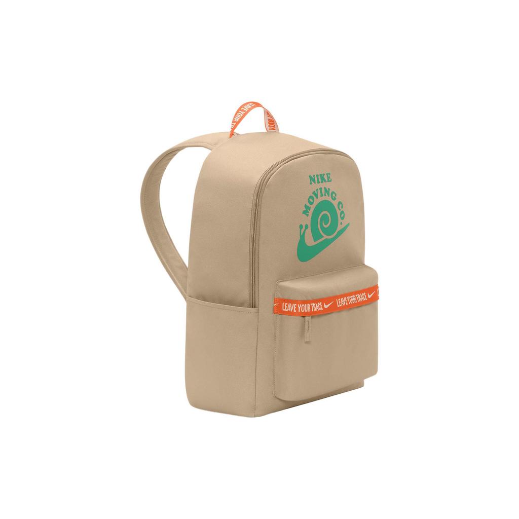 Nike Heritage Sports Casual Polyester Backpack Unisex Backpack Khaki DV6070-200