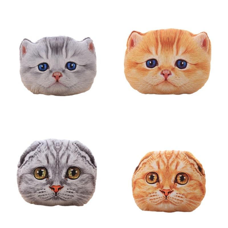 Cute And Creative 3d Cat Head Cushion Soft Plush Alien Cat Pillow Gift