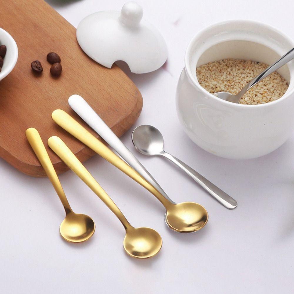 5PCS Durable Tiny Spoons Compact Seasoning Spoon Pretty Condiment Spoons Condiment Serving