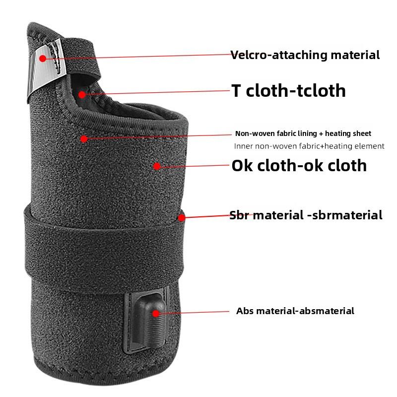 Heating Wrist Guard 12V Socket with Thermostat Plug-in Heating and Warmth Thumb Wrist Guard Strap Pressurized Protective Gear