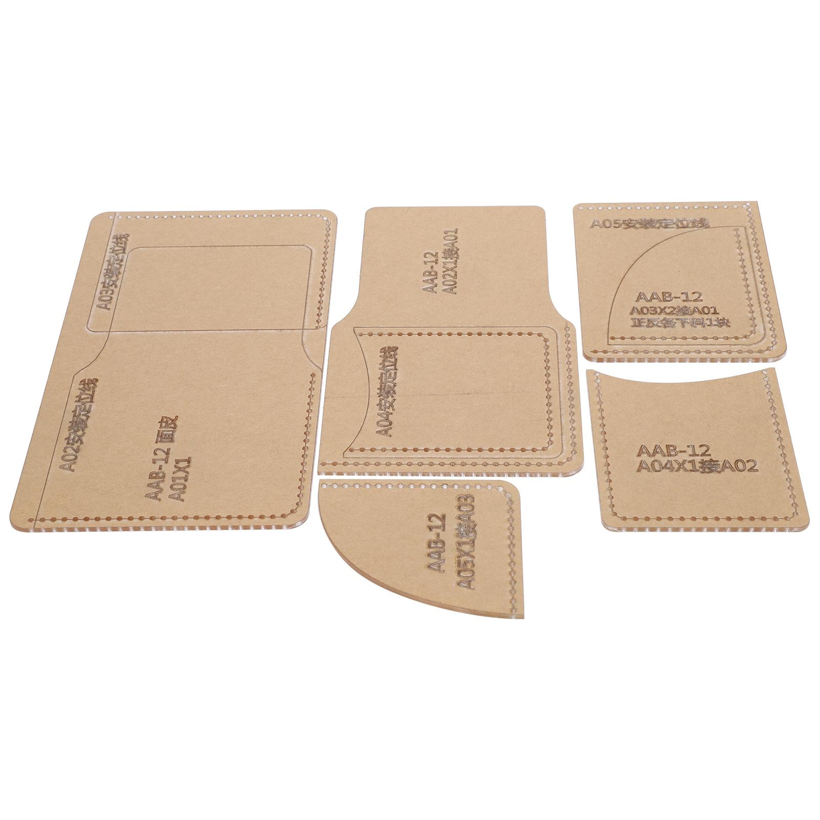 

5 шт. акриловый шаблон DIY ручной работы короткий кошелек кожа шаблон формы инструменты для поделок