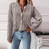 Women's Tops Solid Knitted Cardigan Sweater Casual Outerwear