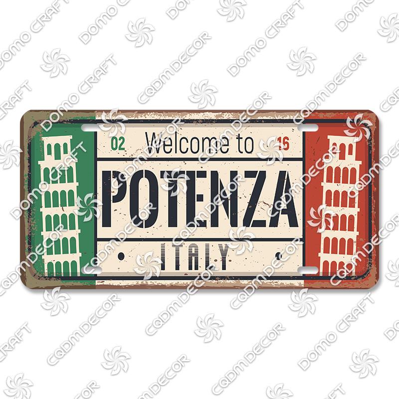 

Italy Cities Poster Metal Tin Signs Rome Milan Turin Metal Plate Retro Wall Decor Garage Car Club Living Room Home Wall Decor 15x30cm