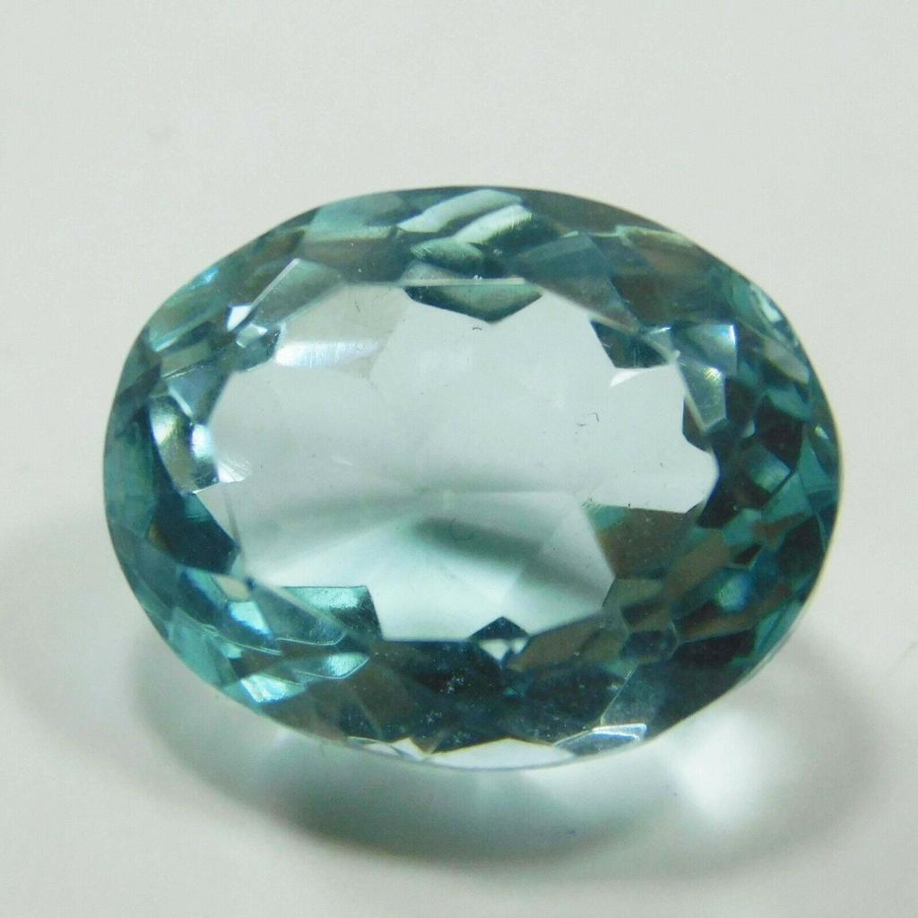 Natural Blue Aquamarine Loose Gemstone 9 Ct Ocean Oval Shape for Jewelry Making and Gem Collections