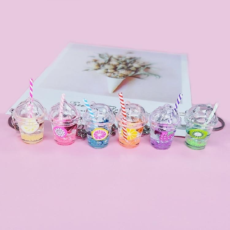 Small BobaMilk Tea Cup Key Chains Cute Bubble Tea Keychain KawaiiCar Keyring