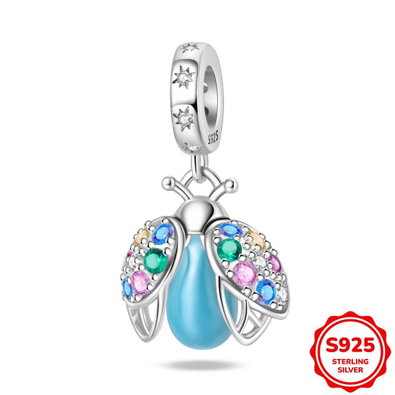 Copper Genuine Luminous Firefly Pendants Charms Bead Fit 3Mm Bracelet Necklaces For Women Luxurious DoItYourself Jewellery Crafting Gift