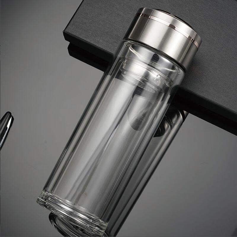 Double Wall Borosilicate Glass Tumbler with Lid