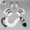 Cute Anime Beast Tail Cat Ear Headband Paw Gloves Set Lovely-Fox Tail Themed Party Costume Cosplay Props for Festivals