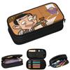 Mr. Bean Cartoon Animation Pencil Cases for Student Gifts Pen Box Pencil Bag Big Capacity Pencil Pouch
