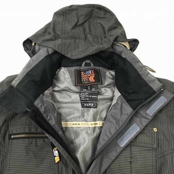 Phoenix/X-NIX/Abnehmbare Kapuze/Snowboard/Skianzug/Einteiler/Damen S/Grau/Streifen/(GEBRAUCHT)