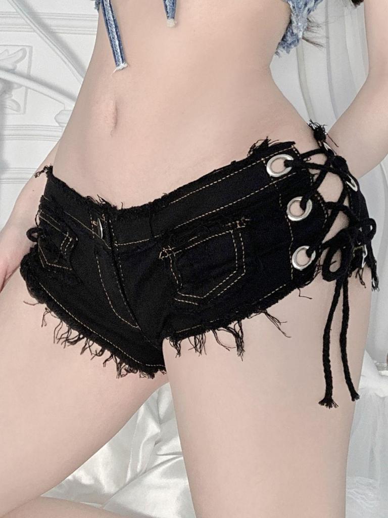 Women's Summer Low Waist Stretch Denim Shorts - Sexy and Stylish