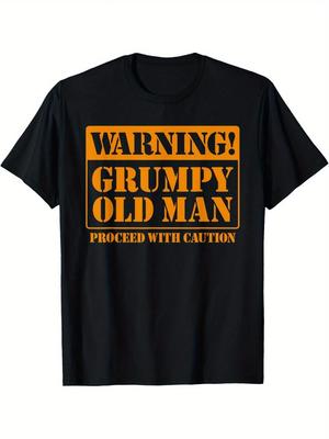 Regular-Fit Grumpy Old Man Tee Shirt | Family T-shirt for Grandfathers Dads Fat