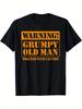 Regular-Fit Grumpy Old Man Tee Shirt | Family T-shirt for Grandfathers Dads Fat