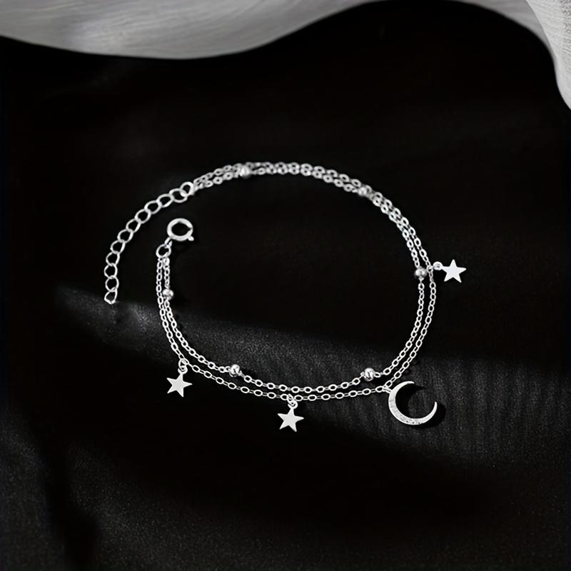 

Двухслойный браслет «Звезда и Луна», модный, роскошный, элегантный и нишевый изысканный аксессуар для женщин, подходящий для повседневного ношения и в качестве подарка на праздник.