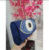 Women Handbag Affordable Designer Blue Evil Eye Clutch Funky Crossbody Sling Bag Sexy Shoulder Bag Handheld Purse Gift for Her Friend Mom