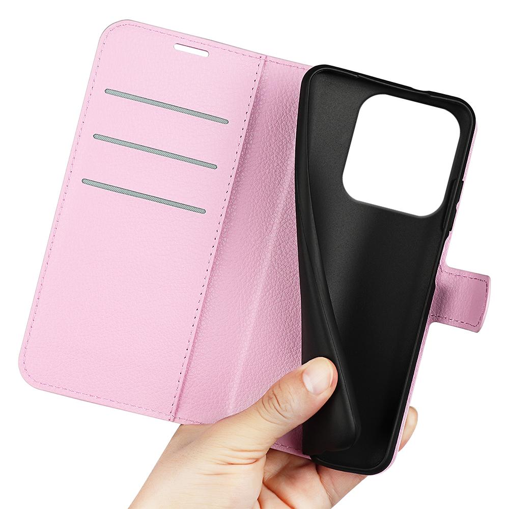 Dla Xiaomi Redmi Note 14 4G (163.25mm) Etui Litchi Texture Shockproof Leather Portfel Telefon Pokrowiec