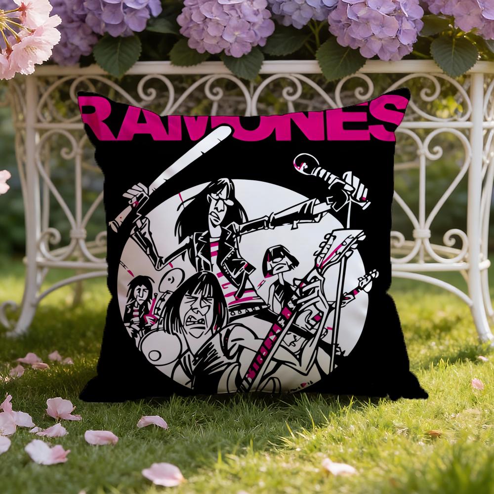 Band R-Ramones Cushion Cover Home & Car Dual-Scene Pillow Cover: Reversible for Premium Comfort