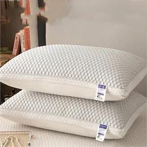 

Neck Protection Ice Silk SPA Pillow Pair Set Breathable Summer Cooling Pillow Core Men Family Student Dormitory Sleeping Pillow 700g