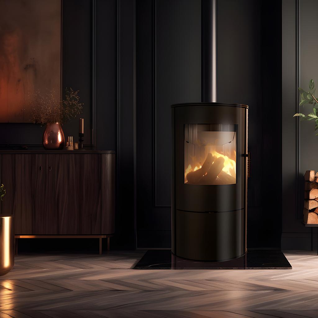 Wood Burning Steel Stove KRATKI ROLLO 7 kW Ø 150