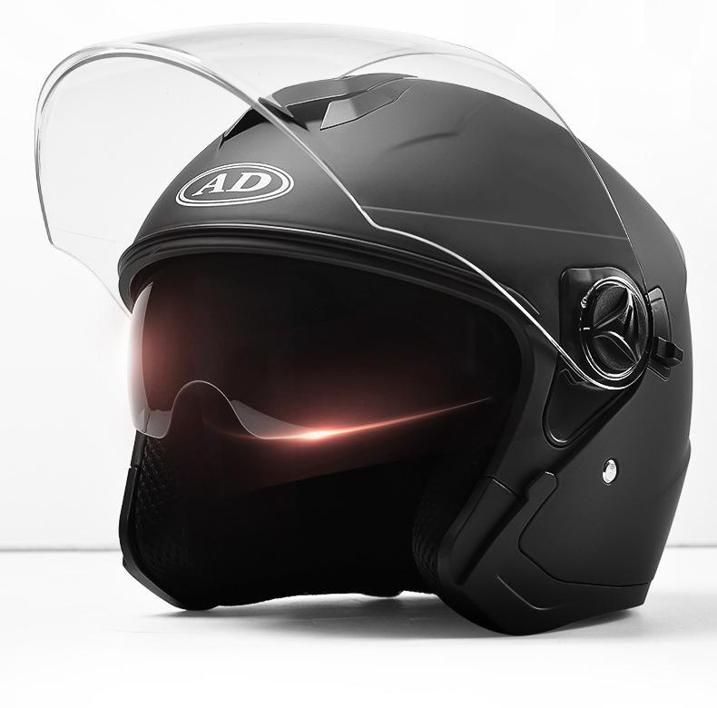 AD Unisex Electric Motorcycle Helmet - Winter Warmth, All-Season Safety, 3C Certified Half Helmet for Scooters