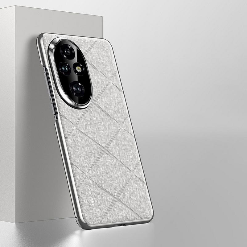 Plain Leather + Camera Lens Protection Case For Honor 200 Pro Honor200 Honor 300 Pro Hard Slim Good Texture Cover