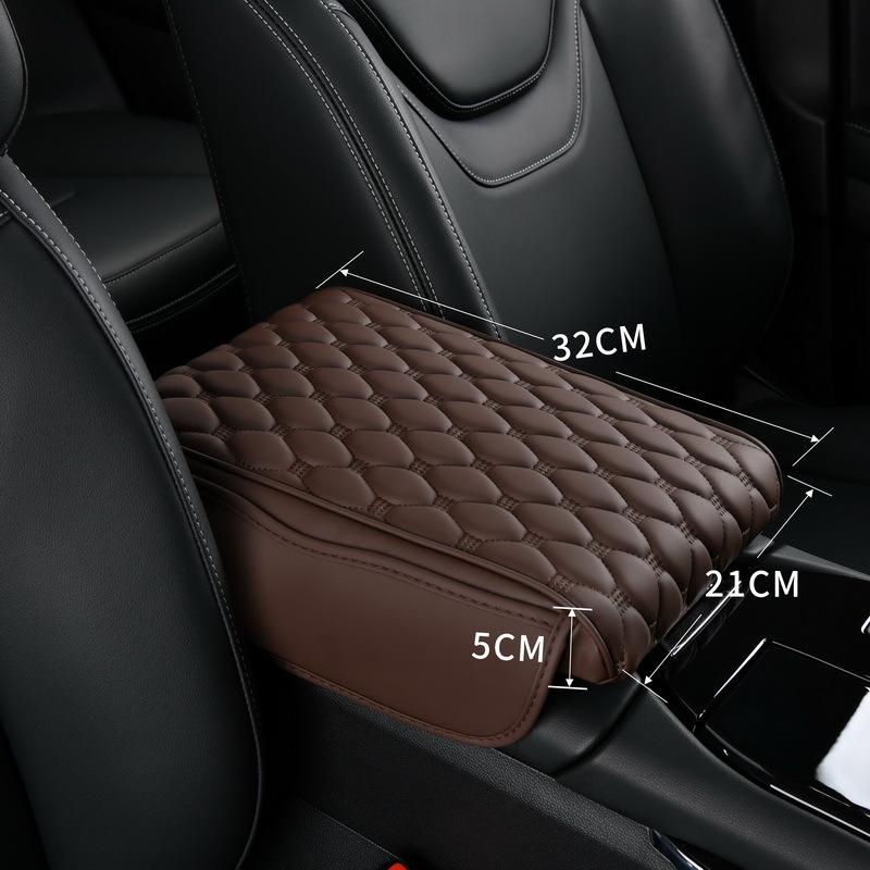 Universal Car Armrest Mat With Storage Bag Center Console Auto Armrests Storage Box Cover Pad Arm Rest Protection Cushion