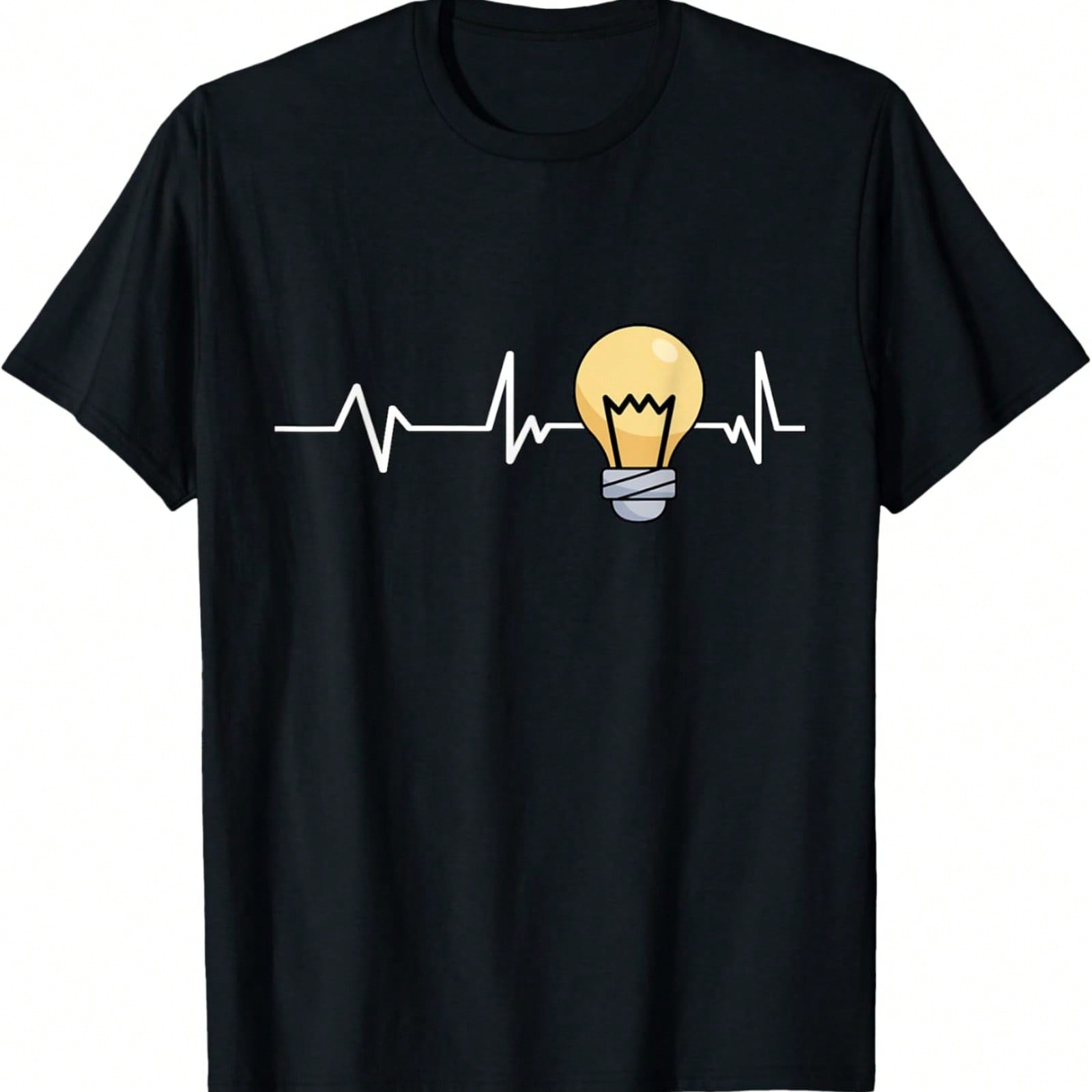 Light Bulb Heartbeat Light Bulb Gift Light Bulb T-Shirt S разноцветный