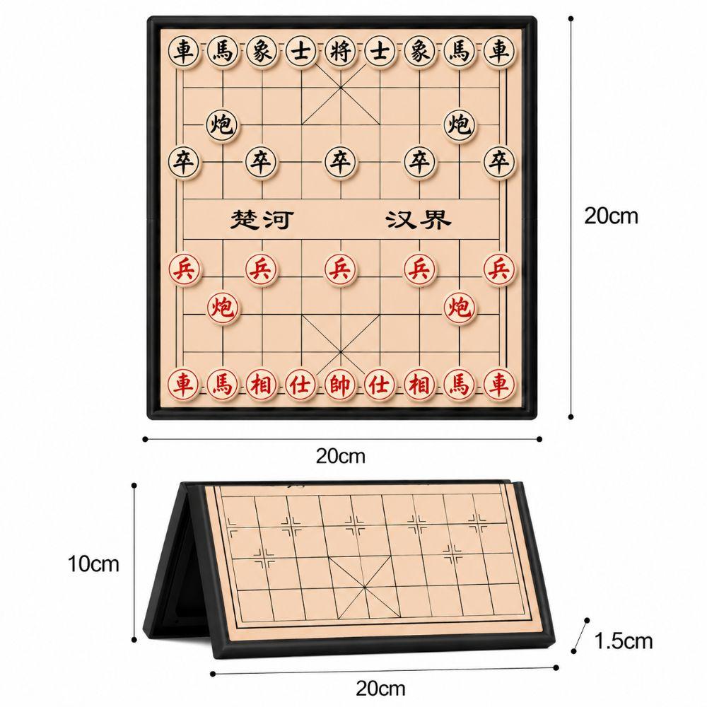 Faltbares Xiangqi Strategie Brettspiel Set Tragbares Chinesisches Schach Set Büro