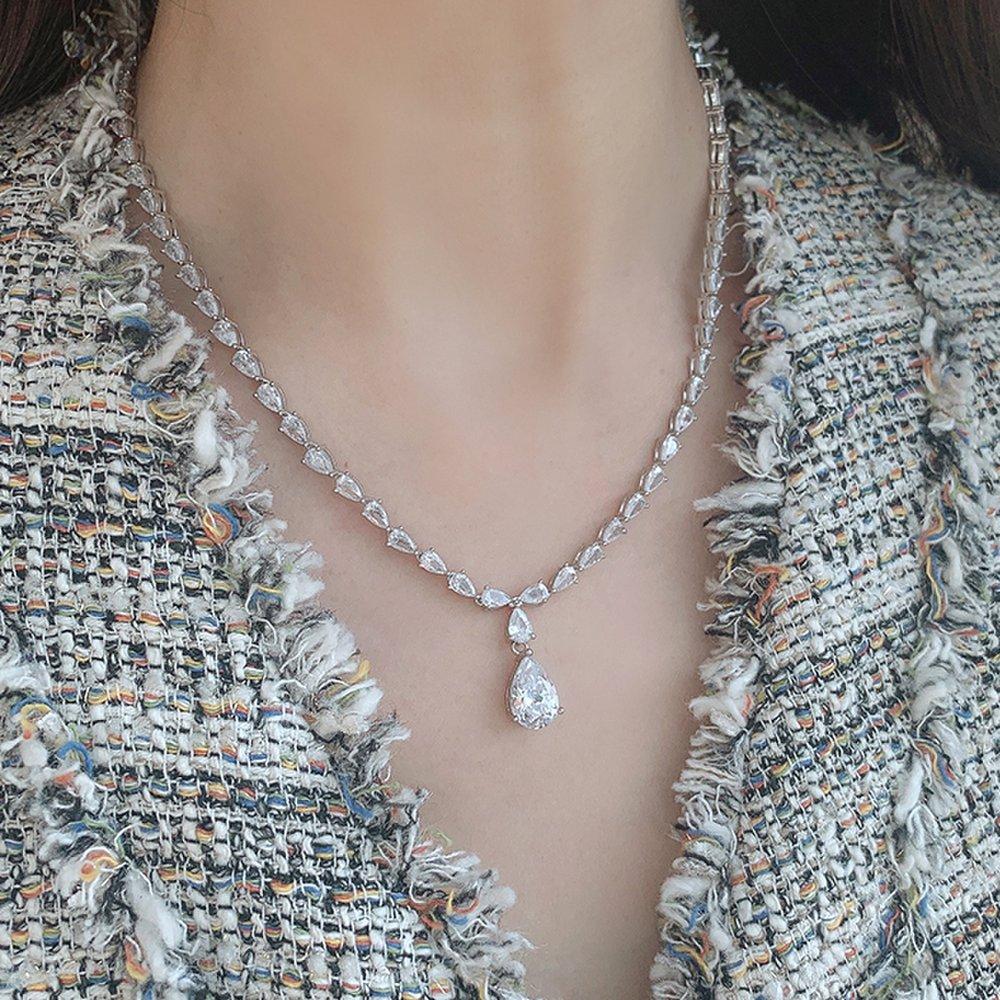 [Luvre Paris] Laurence Crystal Necklace Na0457