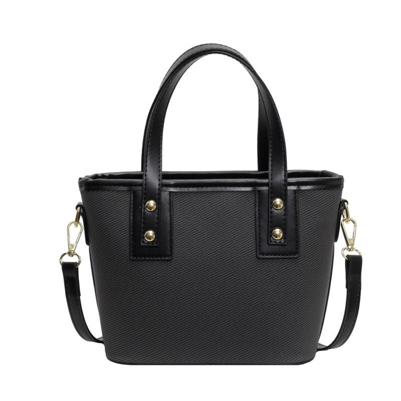 Hand Carry Textured Bucket Bag Women's Autumn New Fashion Shoulder Bag Casual Shoulder Women's Bag