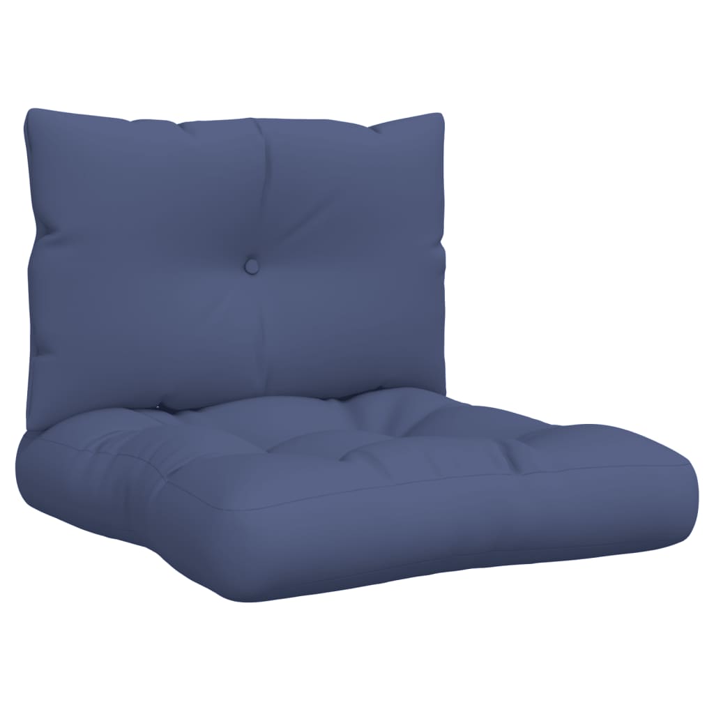 Pallet Cushion Set Navy Blue 60x38x13 Cm Fabric