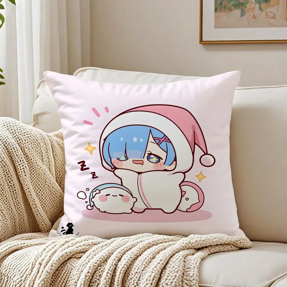 anime character loyal RRe ZZero Cushion Cover Pillowcase Antidustmite living Room Sofa Decor Cushion Room
