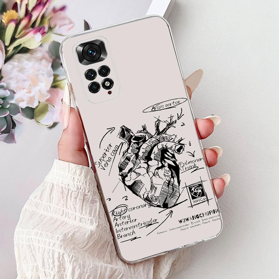 Cute Cat Cartoon Cover For Xiaomi Redmi Note 11 Casing Silicone Soft TPU Fundas Phone Back Case For Redmi Note 11 S 11S Coque