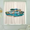 Home Interior Kitchen Curtains for Living Room 2 Pieces Blackout Curtains Door Curtain Pokemon Partition Bedroom Decoration