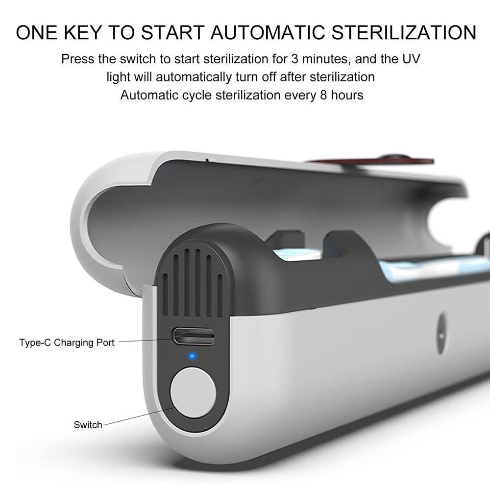 Portable Toothbrush Travel Case Cleaner Electric Toothbrush Sterilization UV Toothbrush Sanitizer