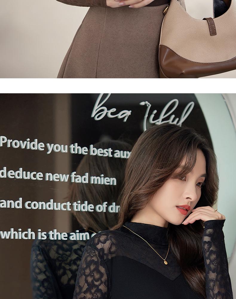 New Style Embroidered Mesh Lace Base Layer Shirt - Women's Slim Fit, Long Sleeve, Spring/Autumn Fashion Top