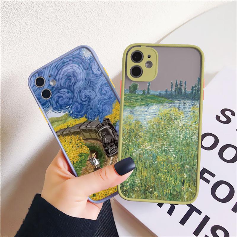 Art Van Gogh Oil Painting For iphone 16 7 8 15 Plus SE 2020 X XR XS 14 11 12 13 Pro Max Mini Phone Case Shockproof Back Cover