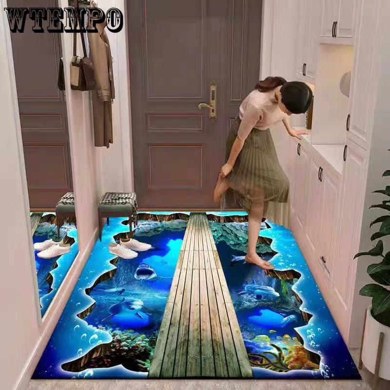 3D Carpet Household Entrance Door Mat Floor Mat Dirt Resistant Anti Slip Wear-resistant Floor Mat
