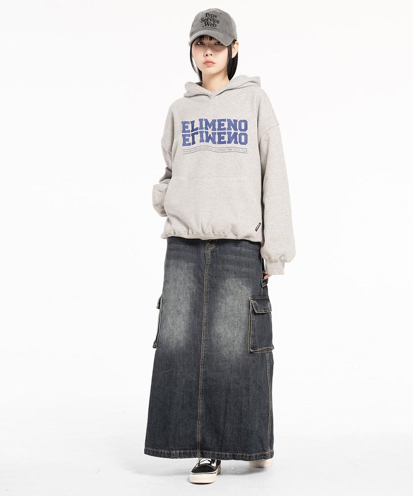 El Seoul Club Oversized Hoodie Gray (Blue)
