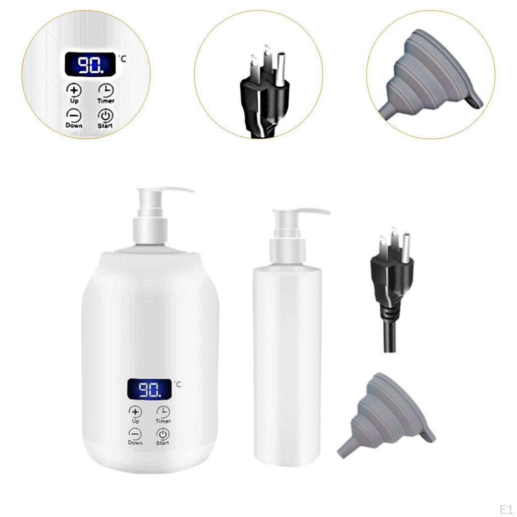 Single Bottle Oil Heater with Bottles Touch Control Key Lotion Warmer White