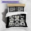 3pcs Custom Name Cartoon Horror movies Bedding Set Duvet Cover Closure Includes 1 Duvet Cover & 2 Pillowcases for All Seasons Bedroom Decor
