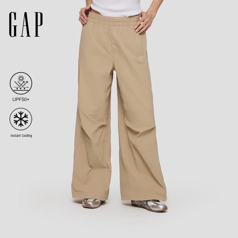 GAP Women s Loose Parachute Pants with Logo XS