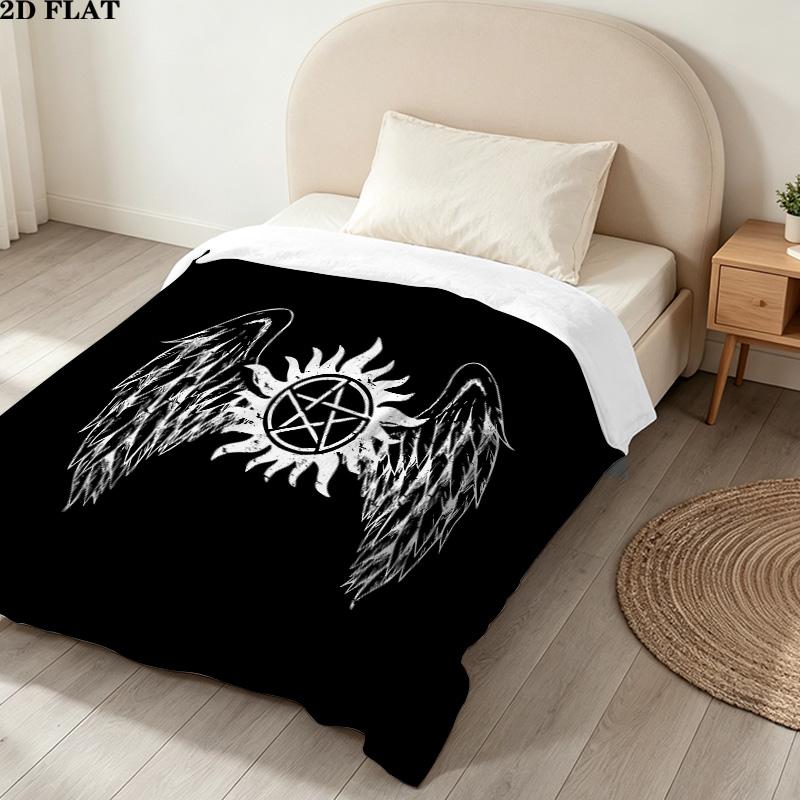 1PC Dean Winchester Patterned Flannel Blanket Suitable For All Seasons For Home Decor Warmth And Comfort Gifts Holiday Present