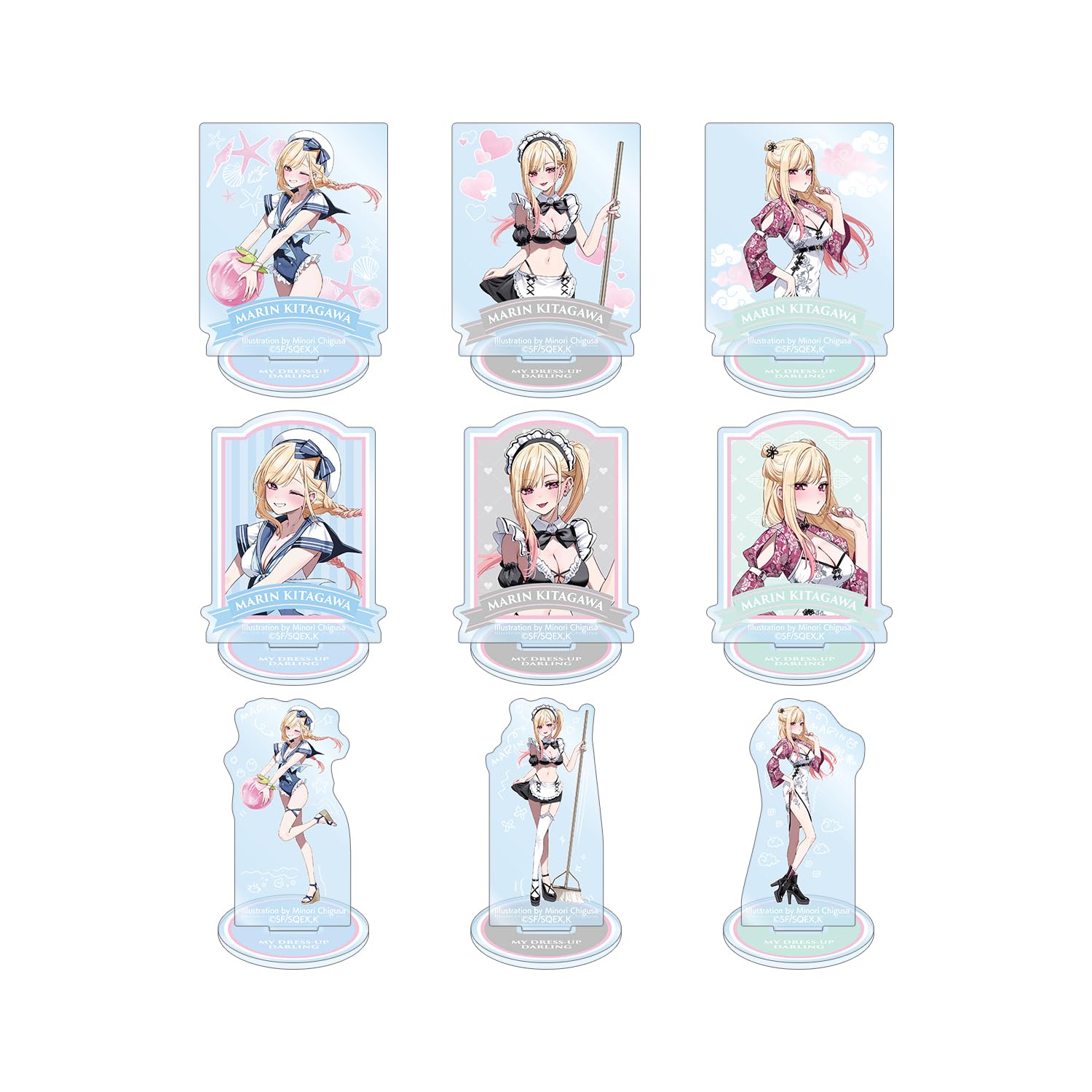 ТВ Аниме [Моя одежда для косплея влюблена] Чигуса Минори Иллюстрация Торговый акриловый стенд Коробка из 9 шт.