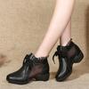 Mesh Jazz Dance Shoes Low Heel White Leather Modern Dance Boots Breathable Low Top Boots Teacher Shoes