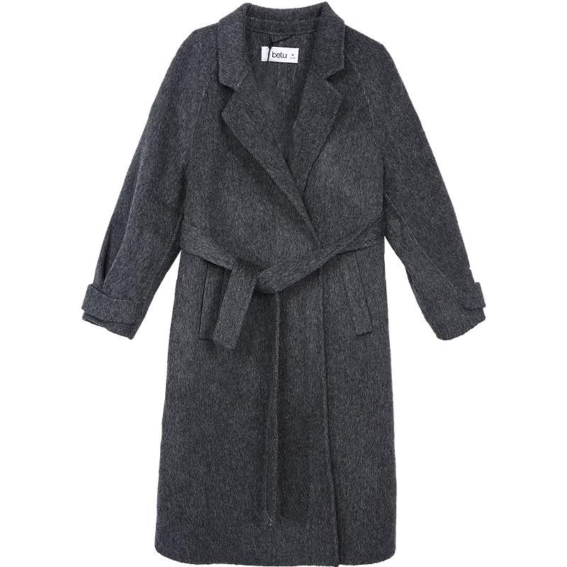 

Betu Women s 100% Wool Lapel Winter Overcoat XS