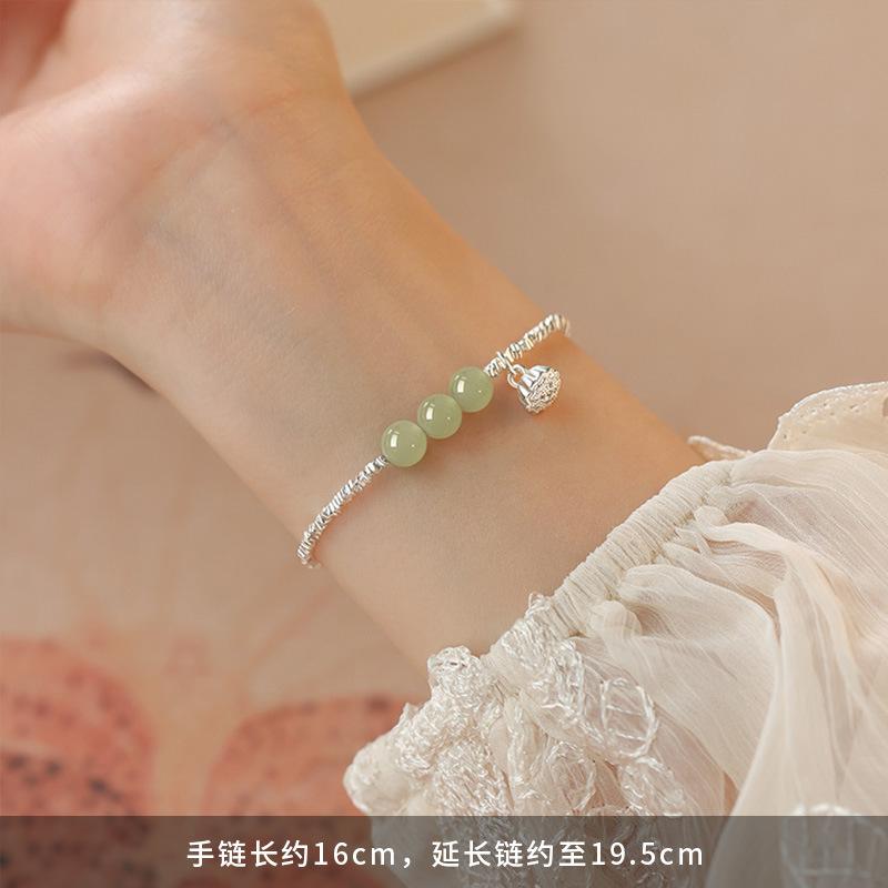 Broken Silver Good Thing Lotus Pod Bracelet Women's High-end Girlfriend Jewelry Light Luxury Niche Design Fashion Exquisite Bracelet Women