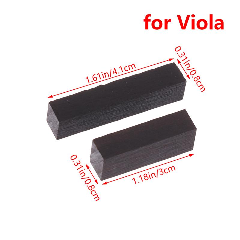 2Pcs/Set Ebony Violin Nut Viola Cello Ebony Wood Saddle Double Bass Nuts Fiddler Fittings Parts Violin Parts Accessories
