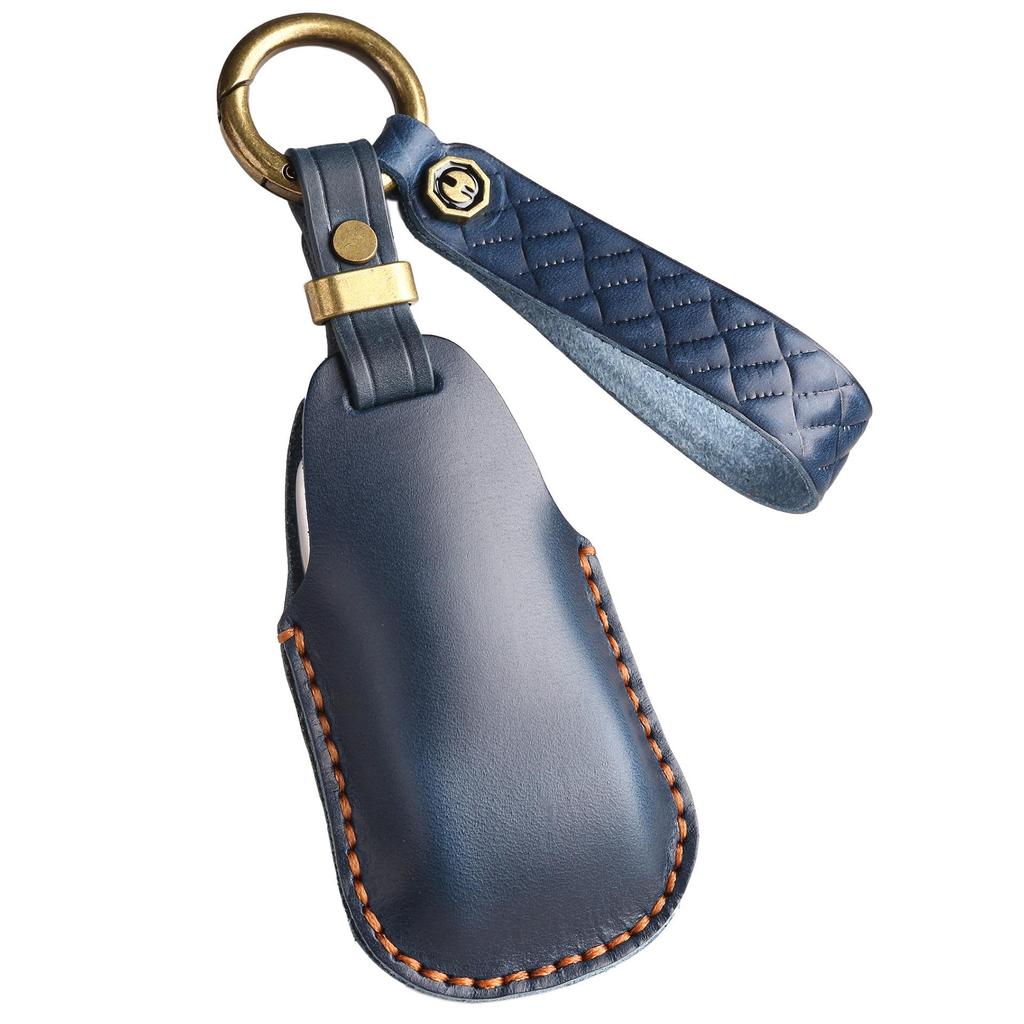 Retro Leather Key Bag for Mercedes-Benz - Premium Handmade Cowhide Cover