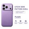 Plain Lychee Pattern Sense Large Window Phone Case For For Iphone 17 Air 16 1 14 Plus 13 Pro Max Advanced Shockproof Cover